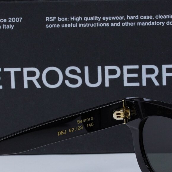 Final Price! RetroSuperFuture SEMPRE BLACK DEJ Sunglasses - Picture 7 of 9
